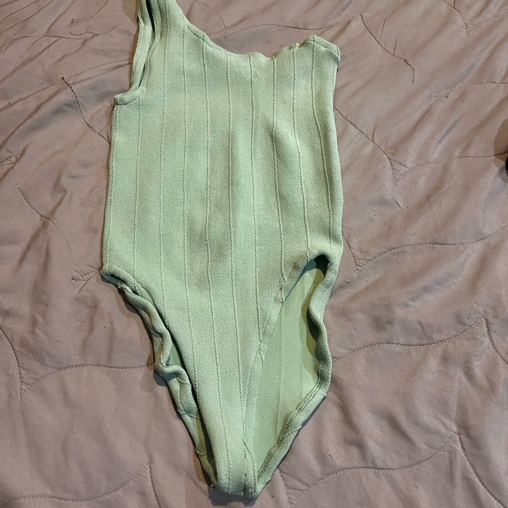 HUNZA G Nile One piece One shoulder bathing suit One size Excellent preowned